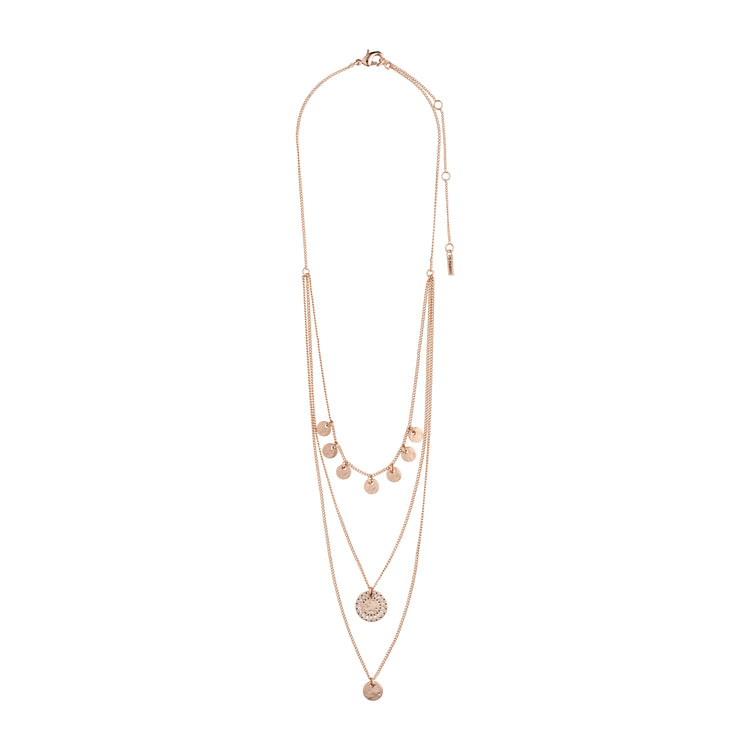 Pilgrim ARDEN 3-in-1 Kristallhalskette Rosévergoldet