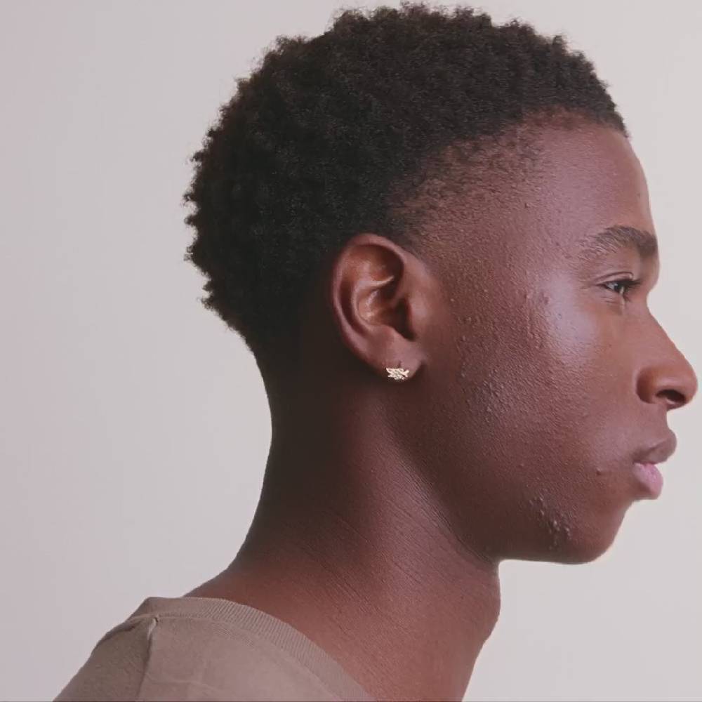 Pilgrim ARES Recycelter, Einzelner Ohrring Vergoldet