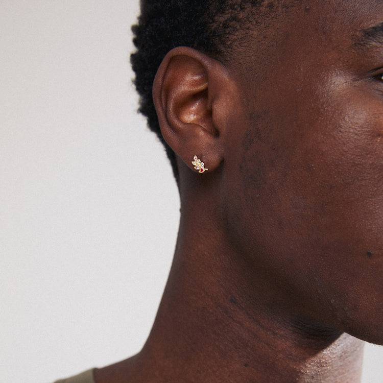 Pilgrim ARES Recycelter, Einzelner Ohrring Vergoldet