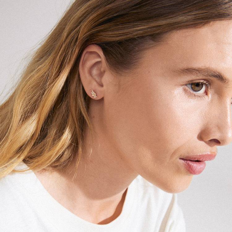 Pilgrim ARES Recycelter, Einzelner Ohrring Vergoldet