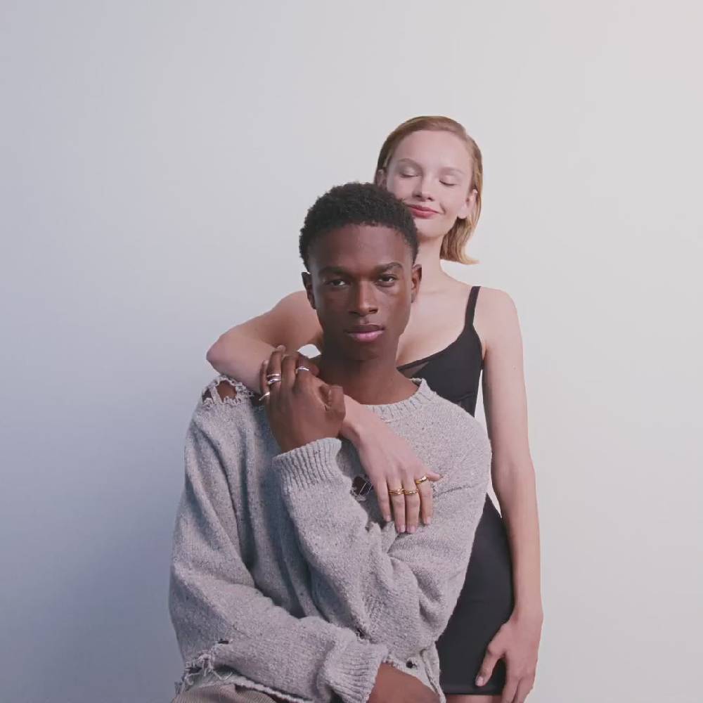 Pilgrim ASHER Recycelte Ringe 4-in-1-Set Versilbert