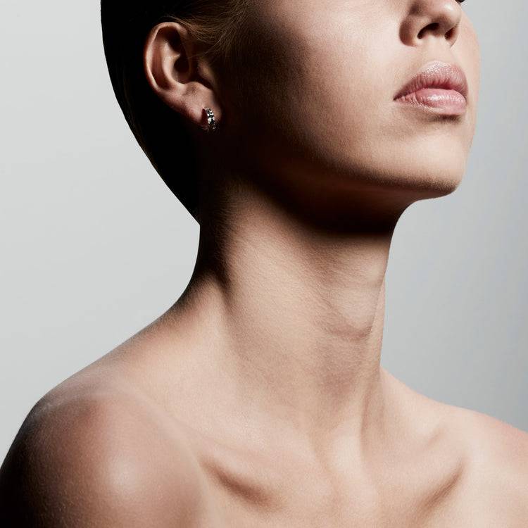 Pilgrim BATHILDA Recycelte Organisch Geformte Ohrringe, Versilbert