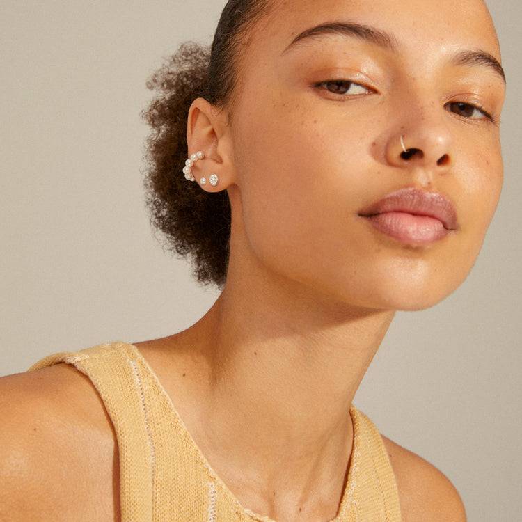 Pilgrim BEAT Ohrringe Und Cuff, 3-in-1-Set, Versilbert