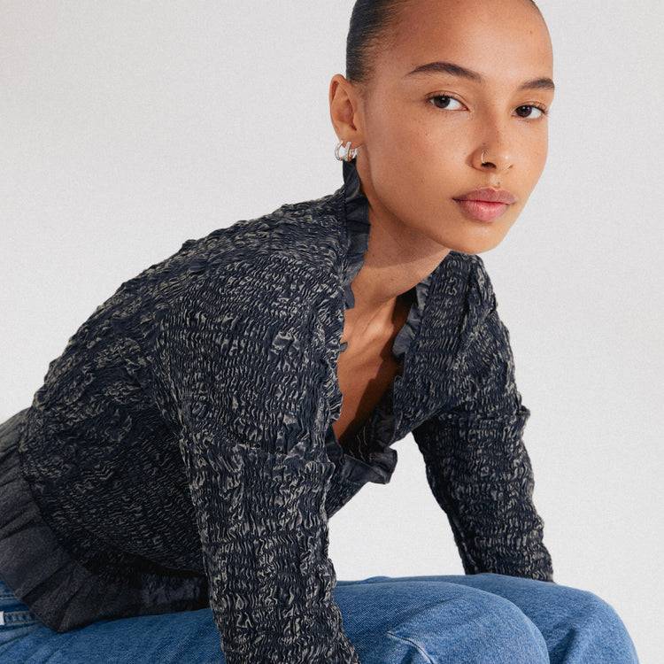 Pilgrim BLOOM Recycelte Kristall-Hoop-Ohrringe Versilbert