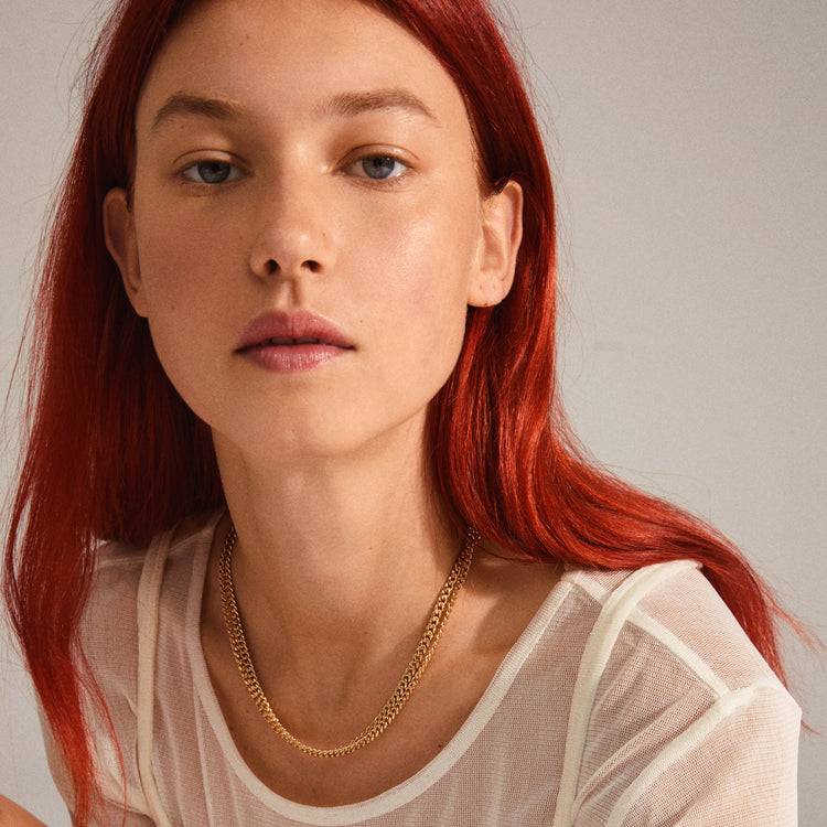 Pilgrim BLOSSOM Recycelte Panzerhalskette, 2-in-1-Set, Vergoldet