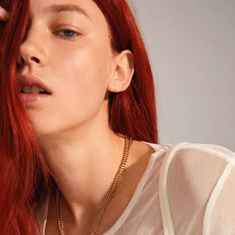 Pilgrim BLOSSOM Recycelte Panzerhalskette, 2-in-1-Set, Vergoldet