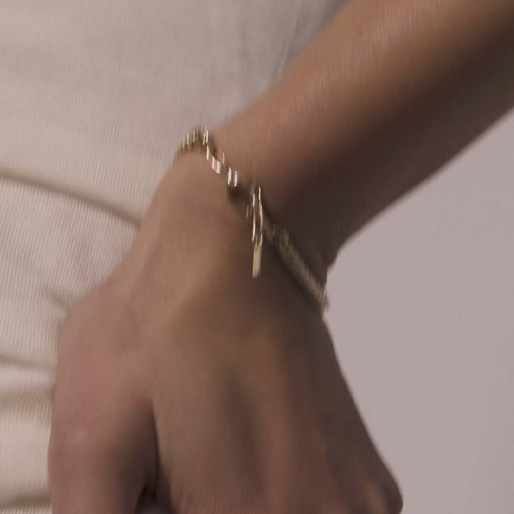 Pilgrim BLOSSOM Recyceltes Panzerketten-Armband, 2-in-1, Vergoldet