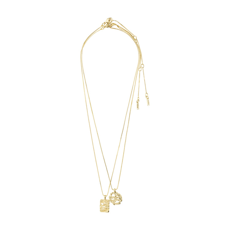 Pilgrim BRENDA Recycelte Halskette 2-in-1-Set Vergoldet