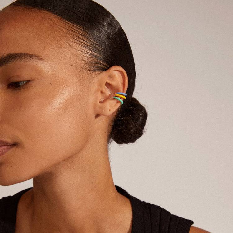 Pilgrim BROOKLYN Recycelte Ohrclips, Mehrfarbig, 3-in-1-Set