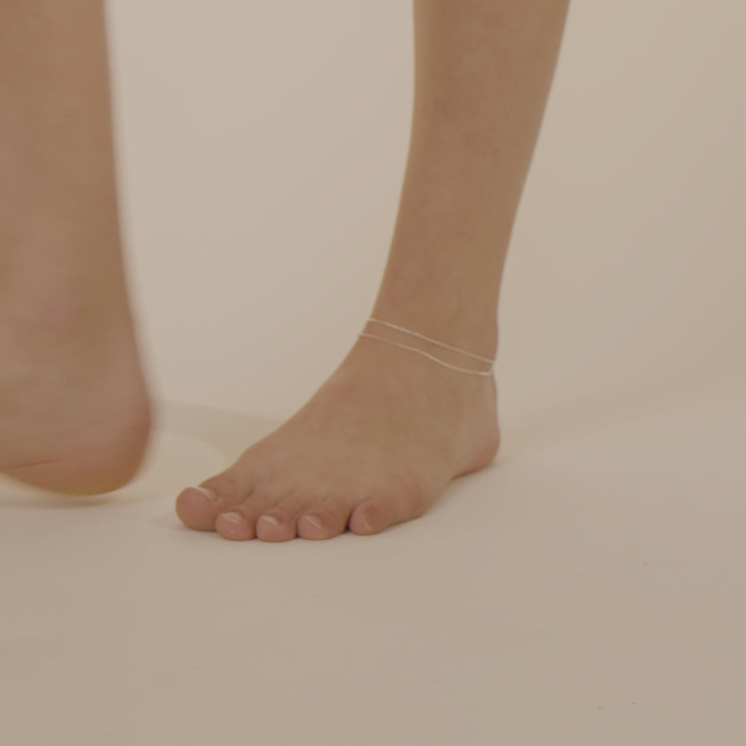 Pilgrim CARE Recyceltes Fußkettchen, 2-in-1, Versilbert