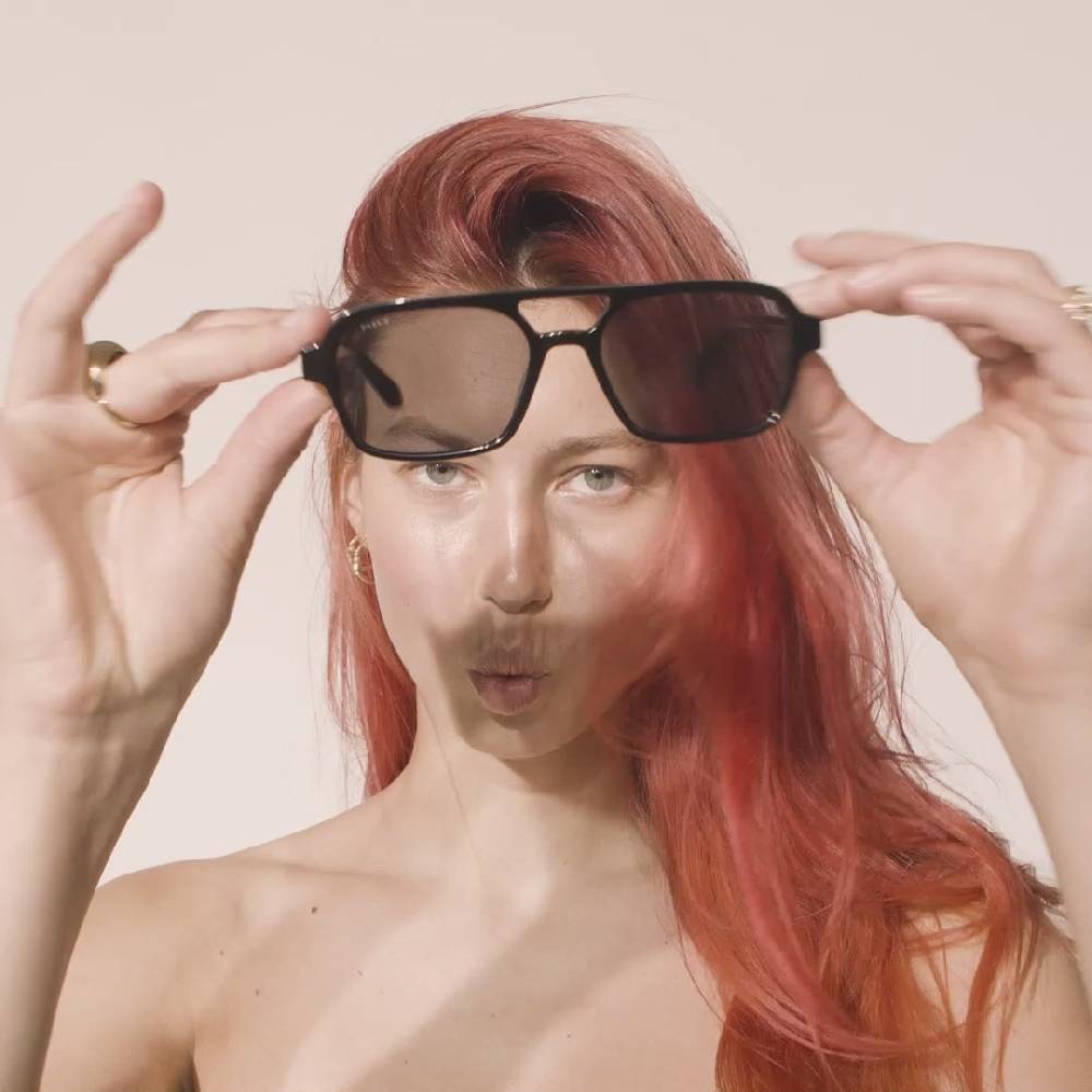 Pilgrim CASS Recycelte Sonnenbrille Im Retro-Stil Schwarz