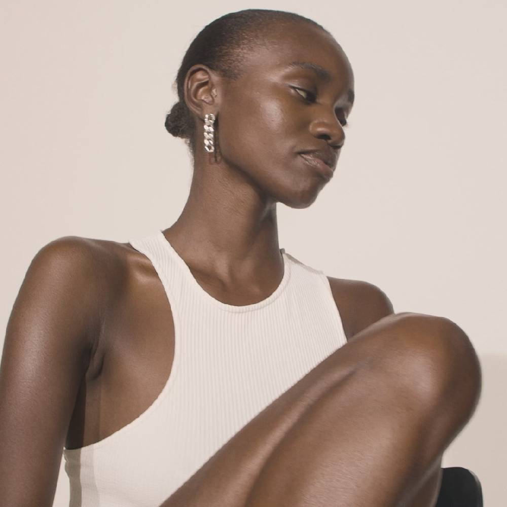 Pilgrim CECILIA Panzerketten-Kristall-Ohrringe, Versilbert