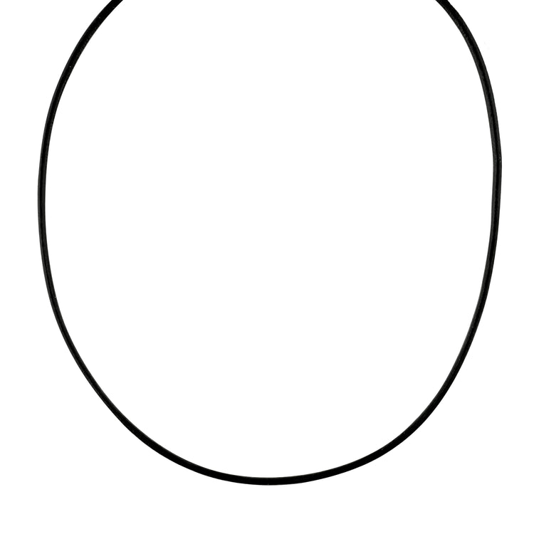 Pilgrim CHARM Lederband-Halskette, schwarz/versilbert