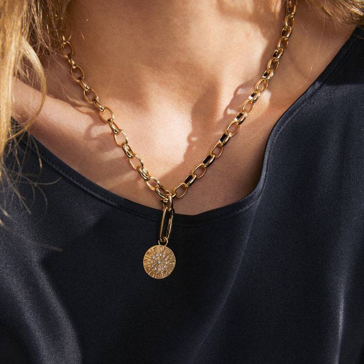 Pilgrim CHARM Recycelter Horoskop-Anhänger, Vergoldet