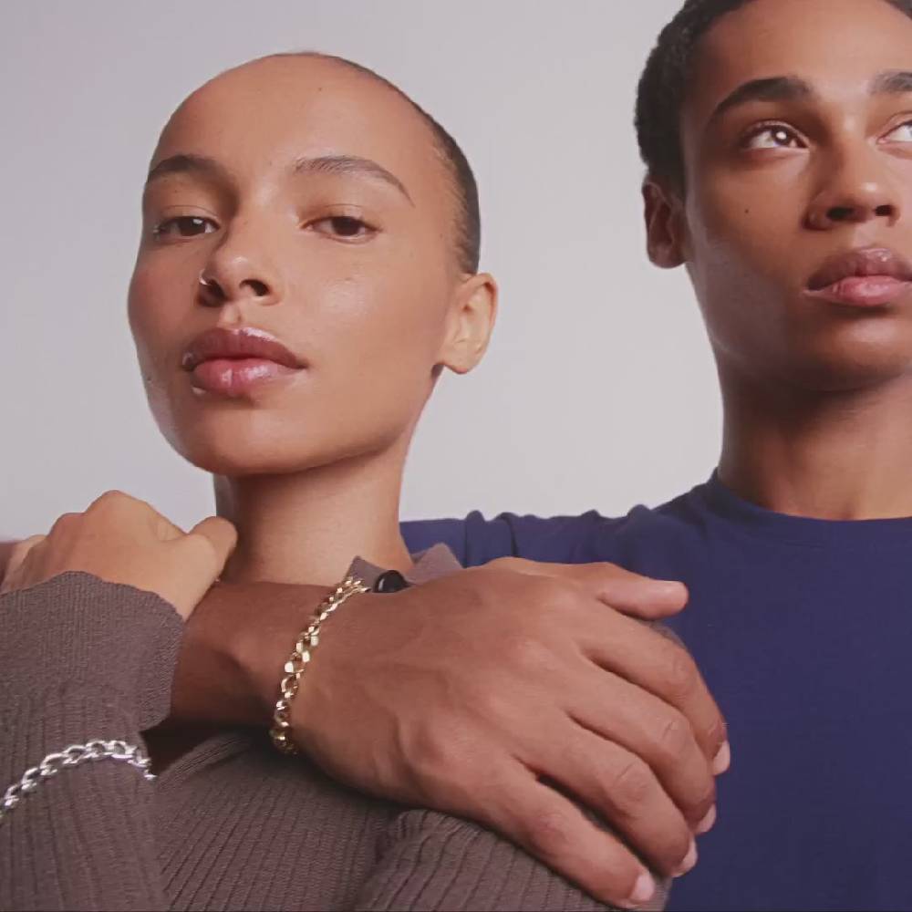 Pilgrim CHARM Recyceltes Panzerkettenarmband Versilbert