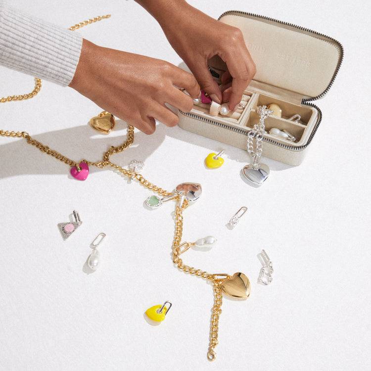 Pilgrim CHARM Recyceltes Panzerkettenarmband Versilbert