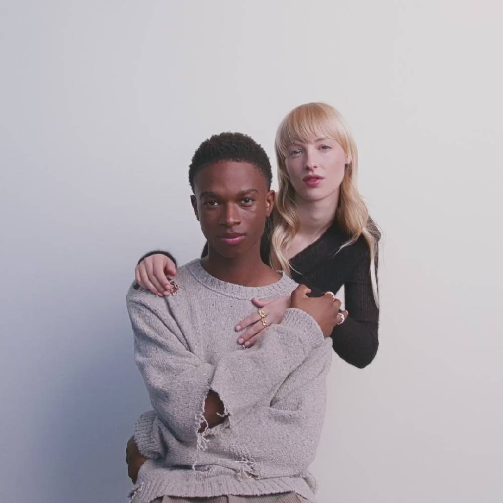 Pilgrim CHARMAINE Recycelte Ringe 2-in-1-Set Versilbert