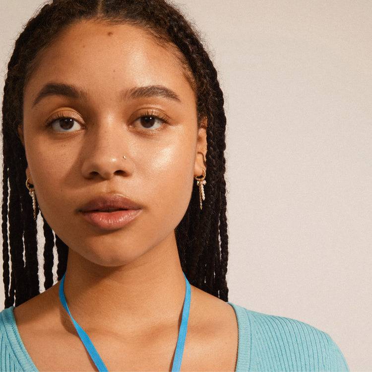 Pilgrim CHATERINE Pastellfarbene Twirl-Hoop-Ohrringe, Vergoldet