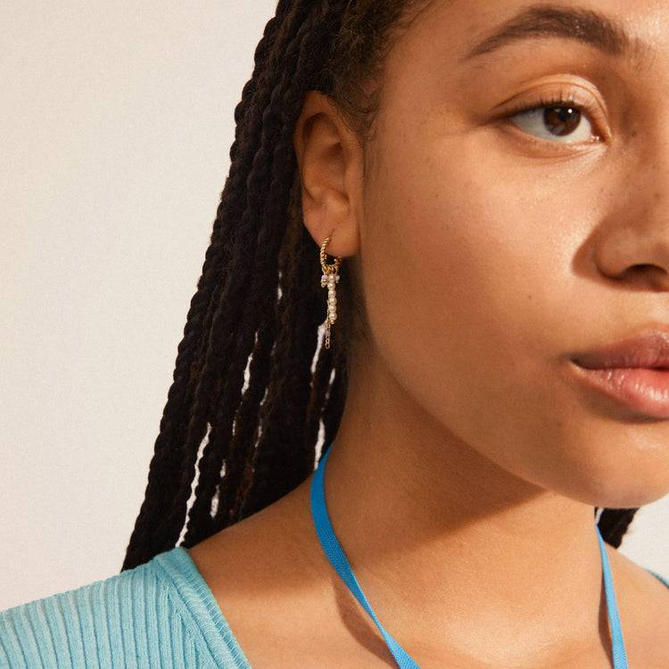 Pilgrim CHATERINE Pastellfarbene Twirl-Hoop-Ohrringe, Vergoldet