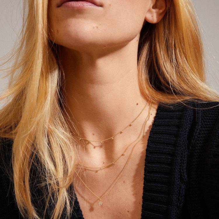 Pilgrim CHAYENNE Recycelte Kristall-Halskette Vergoldet