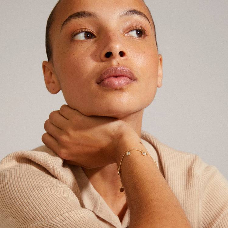 Pilgrim CHAYENNE Recyceltes Kristall-Armband Vergoldet