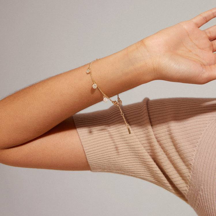 Pilgrim CHAYENNE Recyceltes Kristall-Armband Vergoldet