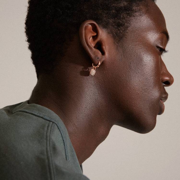 Pilgrim CINDY Recycelte Kristall-Creolen Rosévergoldet