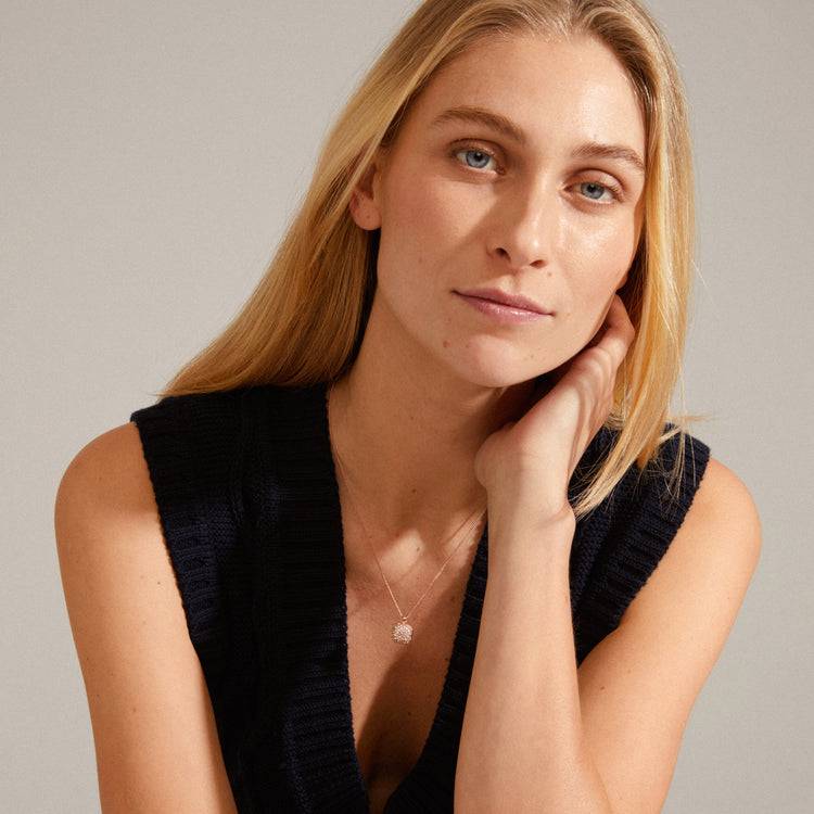 Pilgrim CINDY Recycelte Kristall-Halskette Rosévergoldet