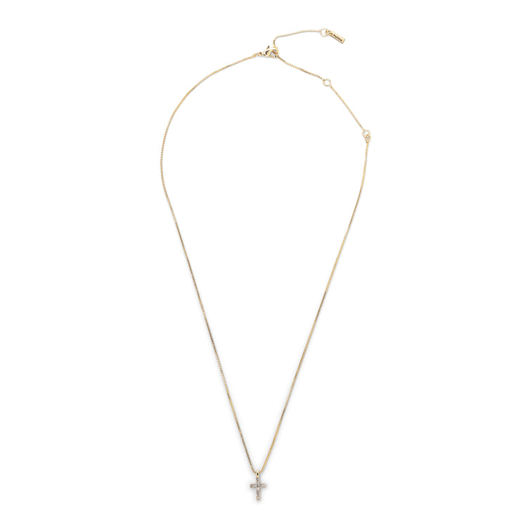 Pilgrim CLARA Recycelte Halskette Mit Kristallkreuz, Vergoldet