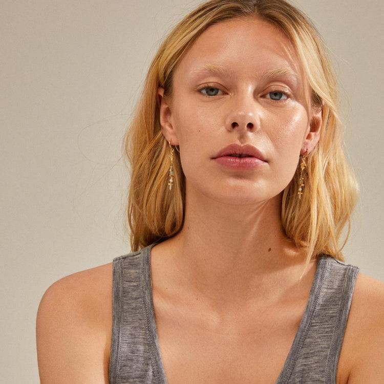 Pilgrim CLOUD Recycelte Ohrringe Mehrfarbig/vergoldet