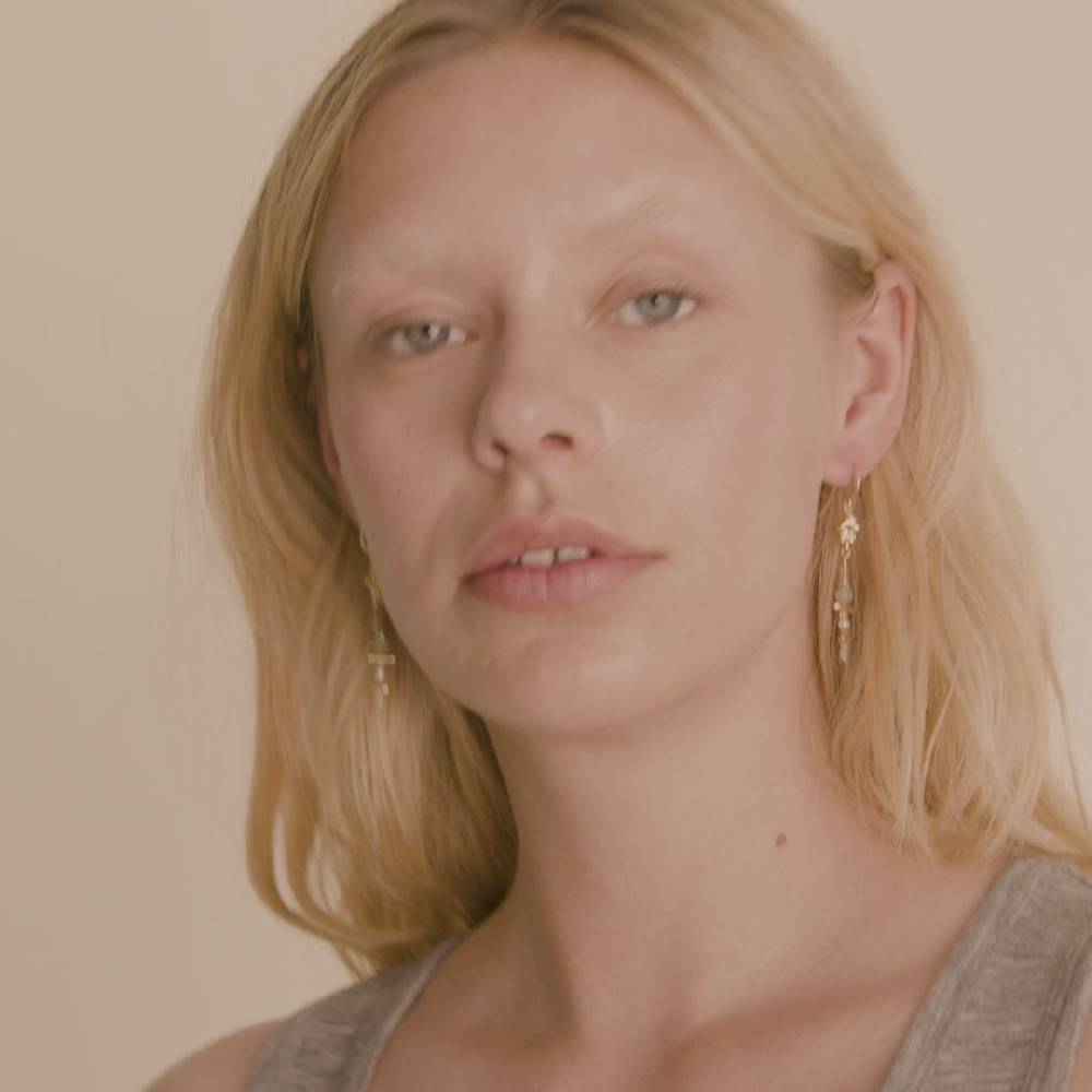 Pilgrim CLOUD Recycelte Ohrringe Mehrfarbig/vergoldet