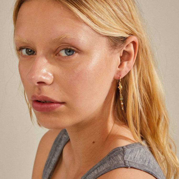 Pilgrim CLOUD Recycelte Ohrringe Mehrfarbig/vergoldet