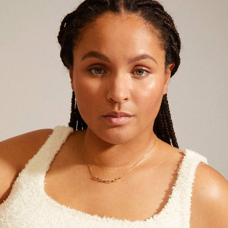 Pilgrim COBY Recycelte Kristall-Halskette Vergoldet