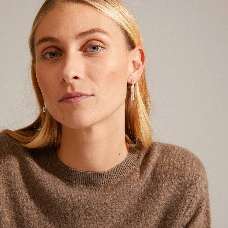 Pilgrim COBY Recycelte Kristall-Ohrringe Versilbert