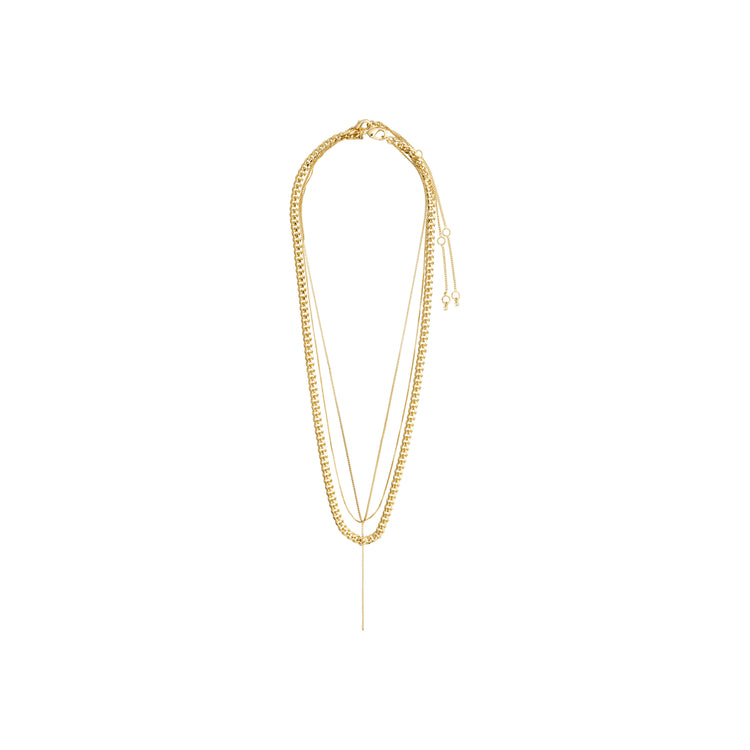 Pilgrim CREATE Recycelte Halskette 3-in-1, Vergoldet