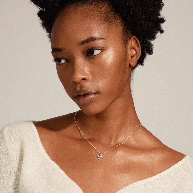 Pilgrim DAGMAR Recycelte Mini-Kreuz-Halskette Versilbert