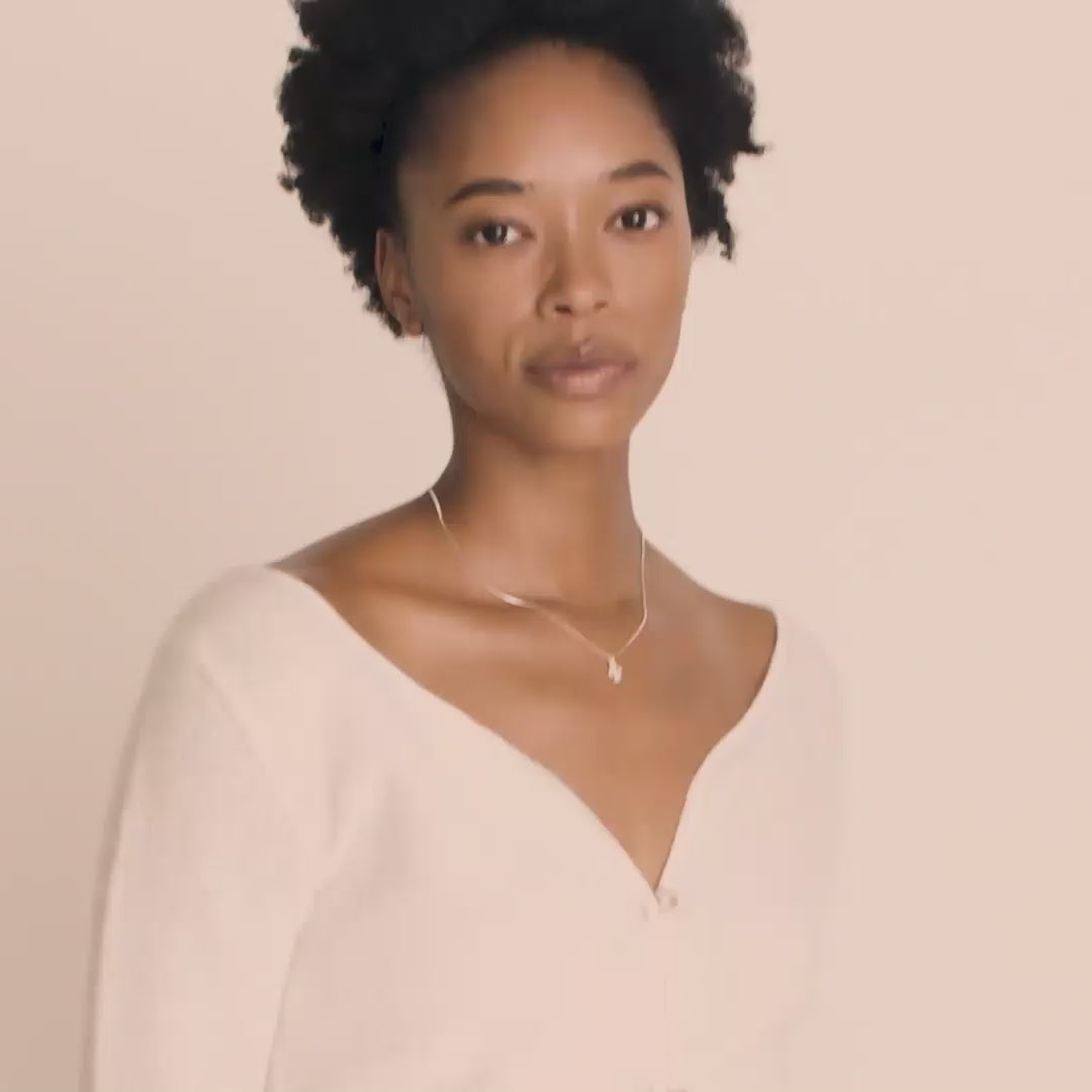 Pilgrim DAGMAR Recycelte Mini-Kreuz-Halskette Versilbert