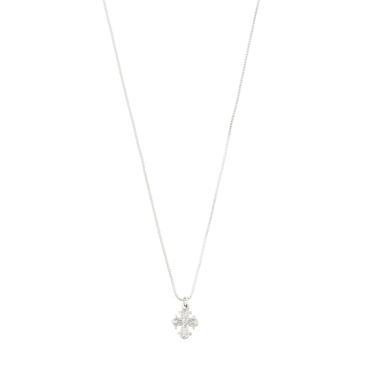 Pilgrim DAGMAR recycelte Mini-Kreuz-Halskette versilbert