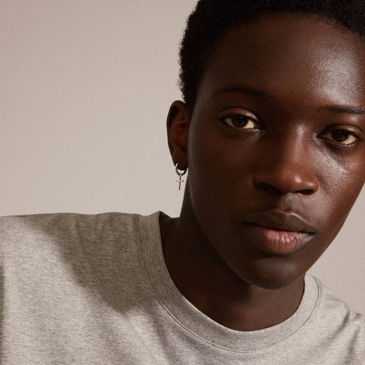 Pilgrim DAISY Recycelte Creolen Mit Kreuz Versilbert