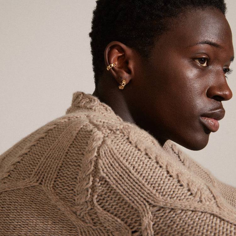 Pilgrim DESIREE Recycelte Creolen Und Cuff-Ohrringe Vergoldet