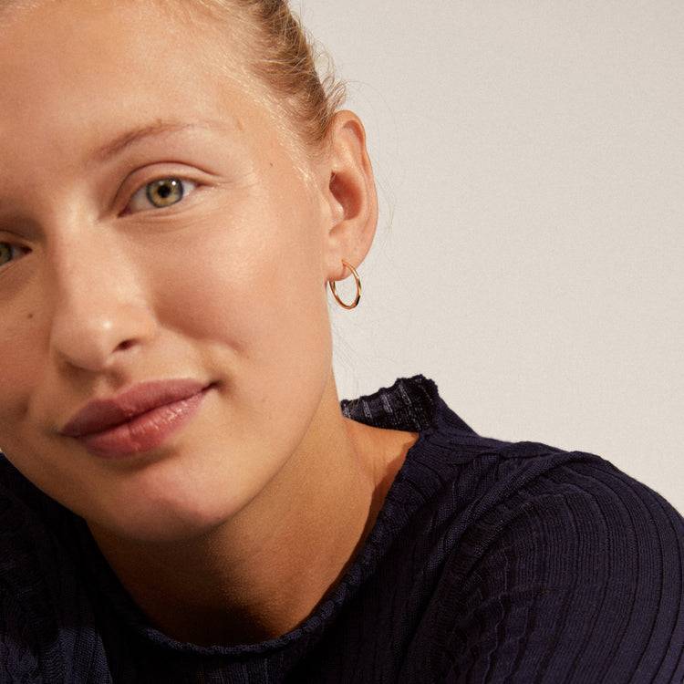 Pilgrim EANNA Recycelte, Mittelgroße Creolen, Vergoldet