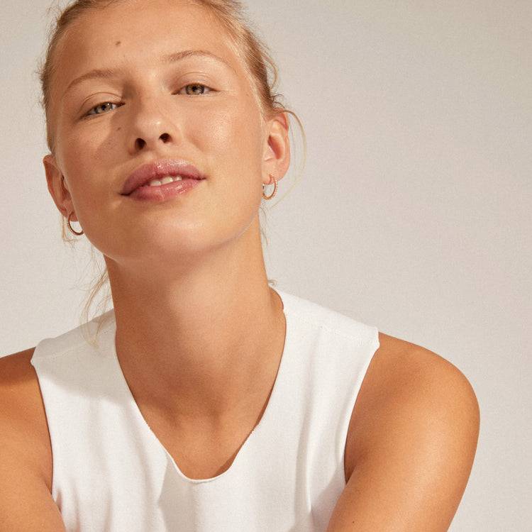 Pilgrim EBNA Mittelgroße Kristall-Creolen, Vergoldet