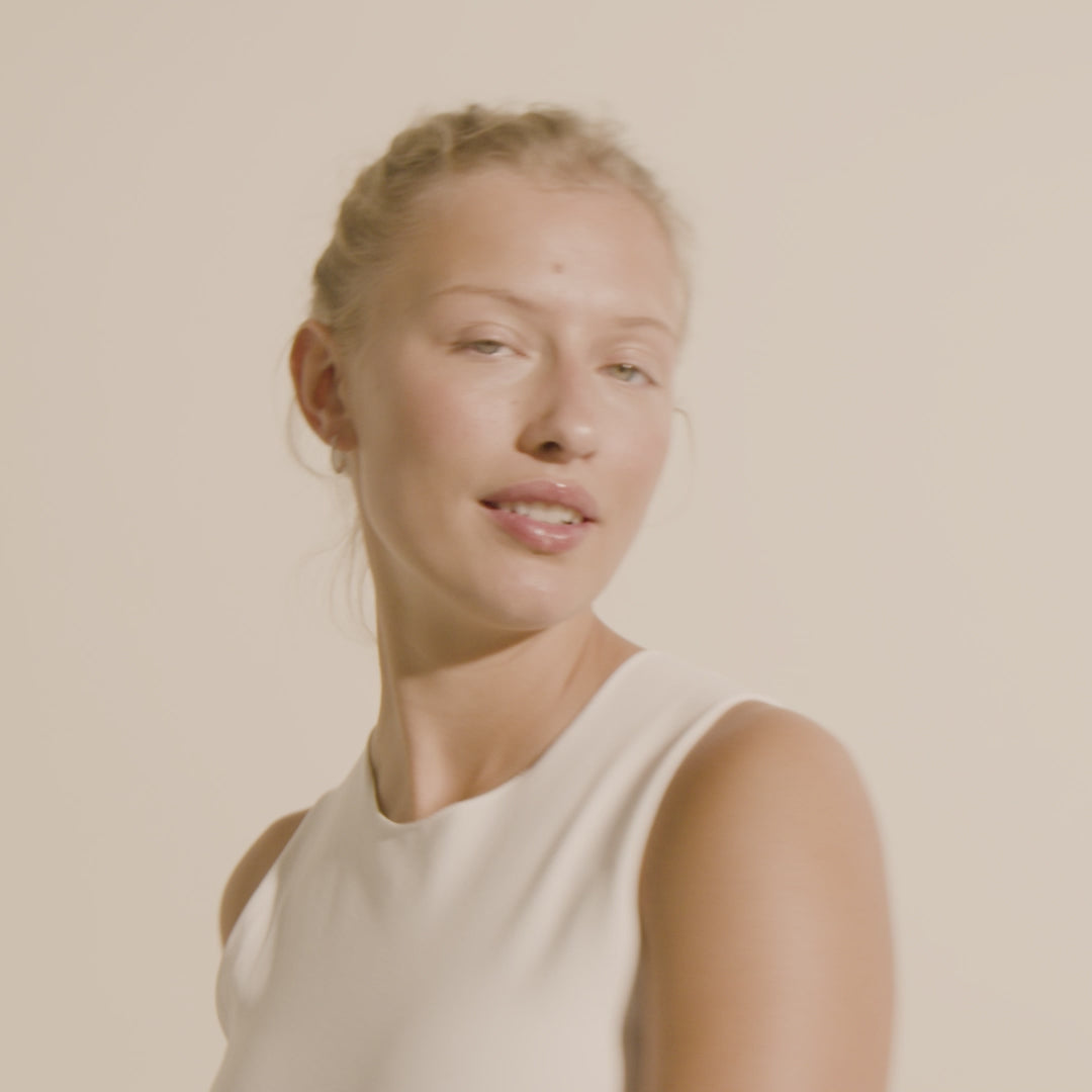 Pilgrim EBNA Mittelgroße Kristall-Creolen, Versilbert