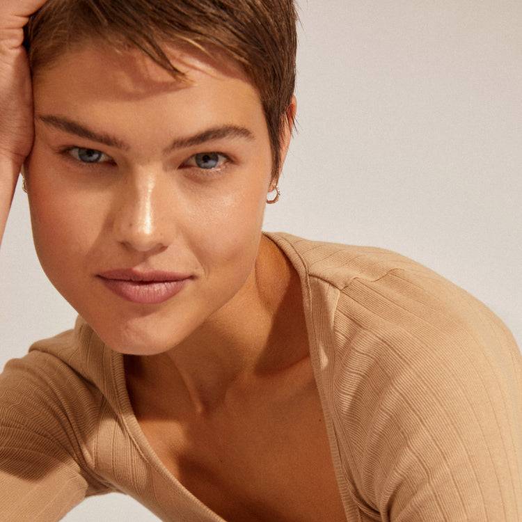 Pilgrim EDDY Recycelte, Kleine Creolen, Organische Form, Versilbert