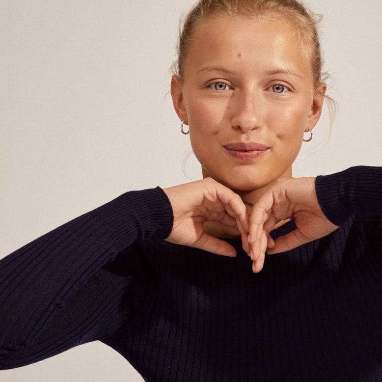 Pilgrim EDDY Recycelte, Mittelgroße Creolen, Organ. Form, Versilbert