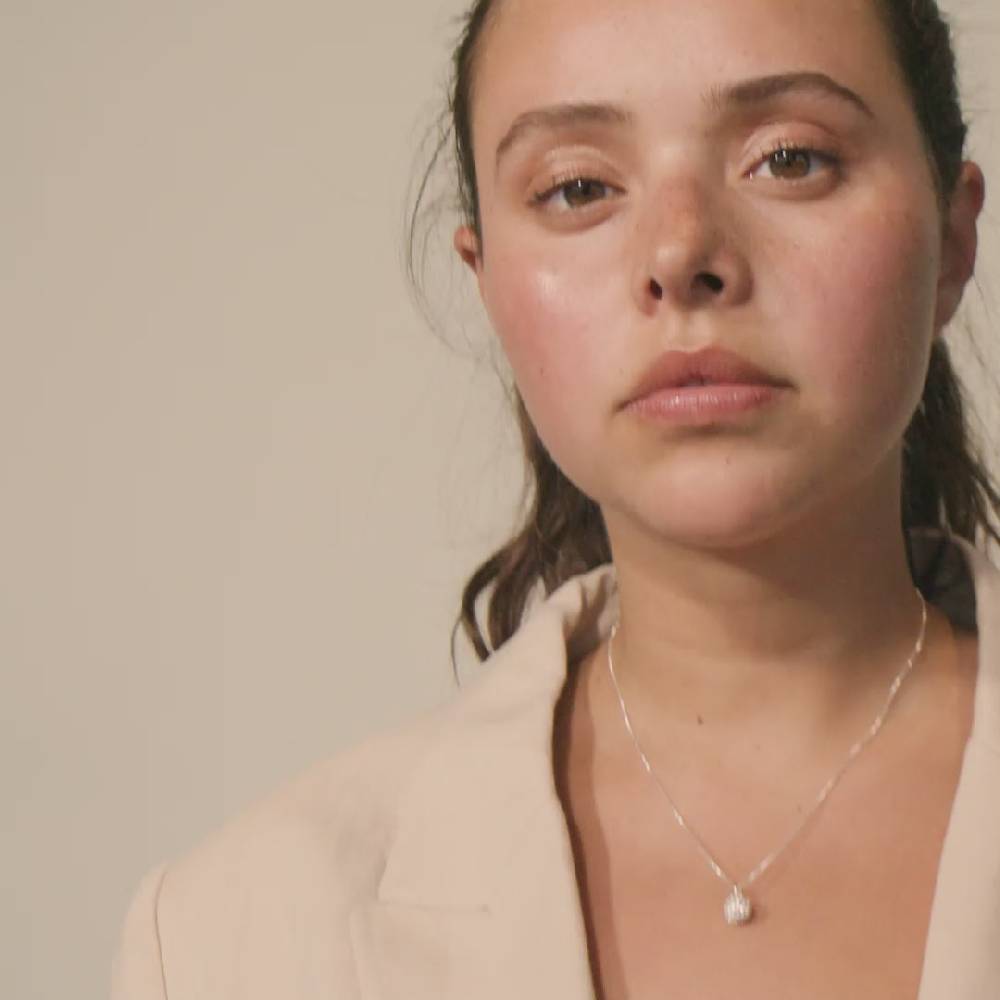 Pilgrim EDTLI Recycelte Halskette Mit Kristallanhänger, Versilbert