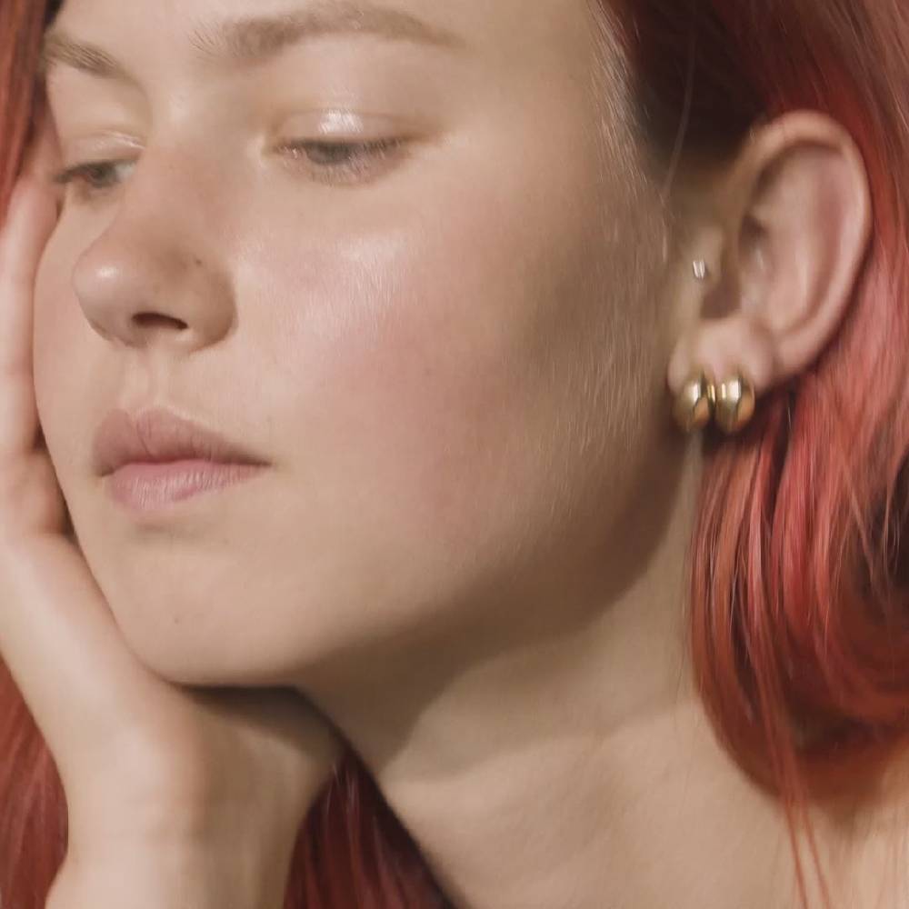 Pilgrim EDWINA Recyc. Huggie-Creolen Im Chunky-Design, Vergoldet