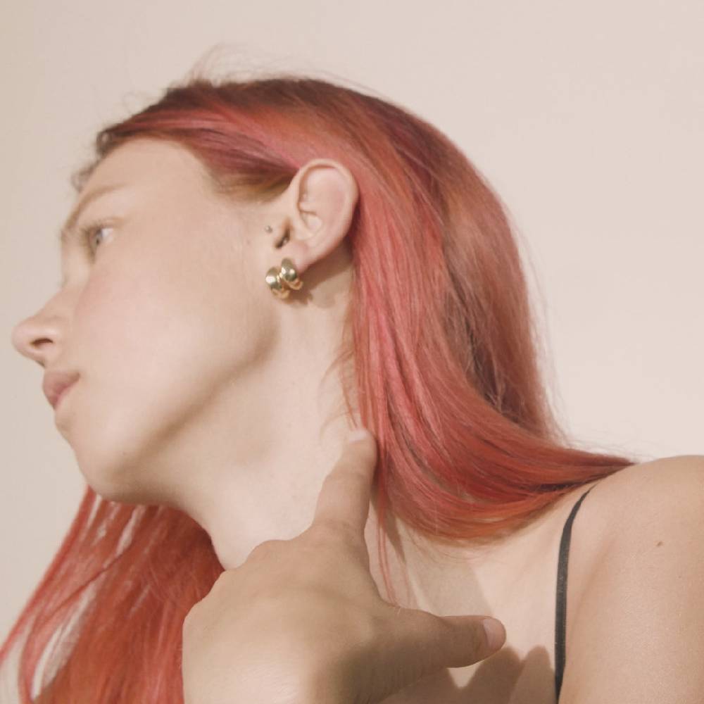 Pilgrim EDWINA Recyc. Huggie-Creolen Im Chunky-Design, Vergoldet