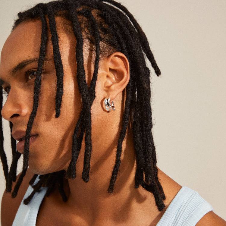 Pilgrim ELARA Recycelte Organisch Geformte Creolen, Versilbert