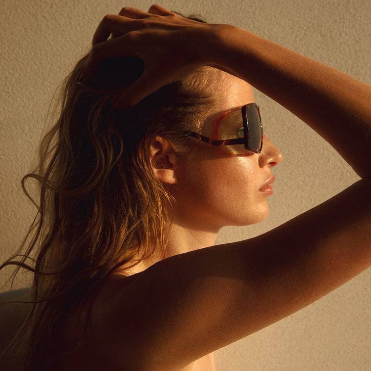 Pilgrim ELLEN Oversized Retro-Sonnenbrille, Schildpatt